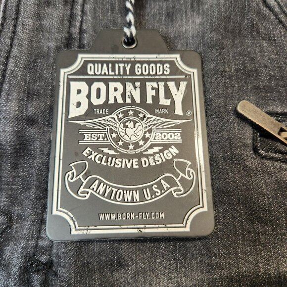 Born Fly Mens Size 42 Shorts Black Denim  Stretch NWT ---15 - Picture 3 of 11